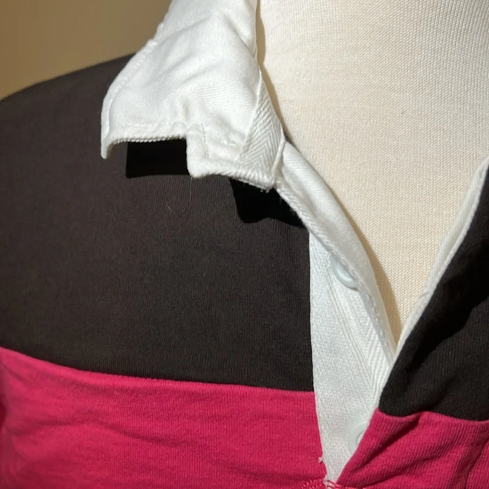 Men’s, New without Tags, XL, Magill Hockney Rugby, paneled chocolate brown &pink - Picture 3 of 7